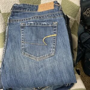 American Eagle Outfitters Blue Straight Leg Jeans